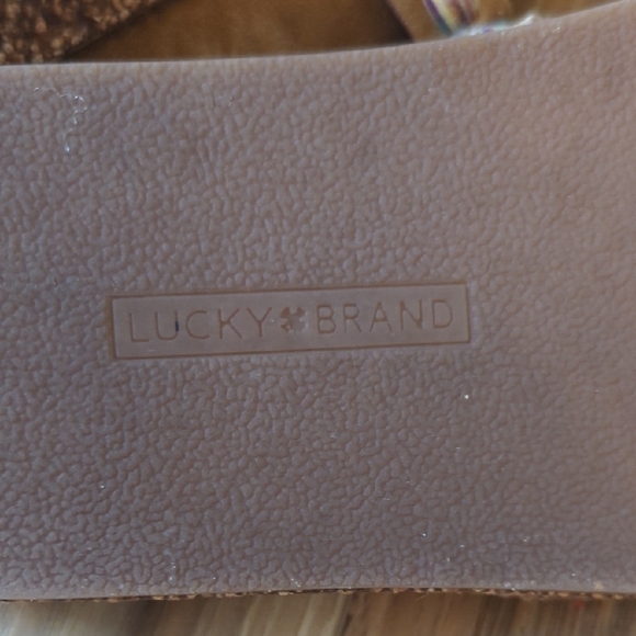 Lucky Brand Tan Suede Mules with Colorful Tassels - Picture 5 of 6